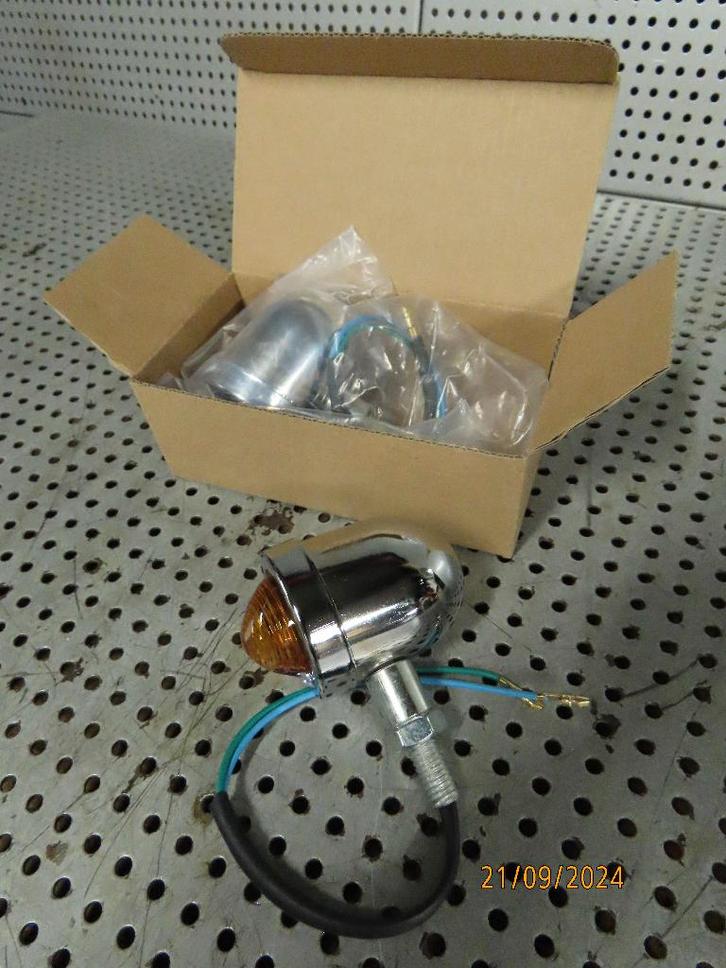 Knipperlichten Chrome Amber bullet lights nieuw universeel, Motoren, Tuning en Styling, Ophalen of Verzenden