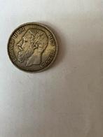 Leopold 2 roi  des Belges 1873 l’union fait la force 5 f, Postzegels en Munten, Munten | Nederland, Ophalen of Verzenden, Overige waardes