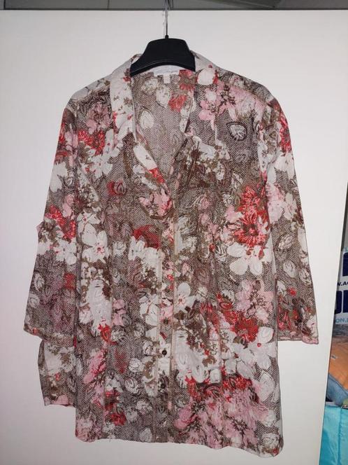 blouse mt 44/46(charles vogele)m.ketting m.3/4 m. br-ro-w-ro, Kleding | Dames, Blouses en Tunieken, Zo goed als nieuw, Maat 42/44 (L)