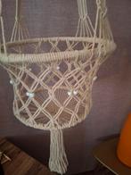 Macrame plantenhanger met kralen. 26 cm doorsnede., Overige materialen, Rond, Nieuw, Ophalen of Verzenden