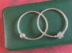 2X ZILVEREN PANDORA BANGLE, Sieraden, Tassen en Uiterlijk, Armbanden, Ophalen, Zilver, Met strass