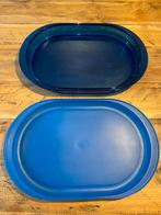 Platte schaal Tupperware, Huis en Inrichting, Keuken | Tupperware, Ophalen of Verzenden, Blauw, Schaal