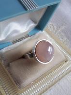 Vintage Zilveren Ring met Grote Rozenkwarts. GRATIS Verzend., Sieraden, Tassen en Uiterlijk, Antieke sieraden, Verzenden, Zilver