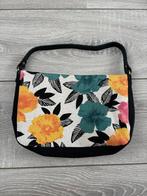 Handgemaakt Tasje zwart met bloemen - Nieuw!, Ophalen of Verzenden, Nieuw, Zwart, Handtas