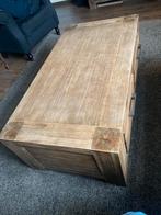 Zware massief houten salontafel 125x65x41, Gebruikt, Ophalen