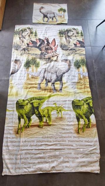Peuter junior jongens dekbedovertrek beige met dino's natuur beschikbaar voor biedingen