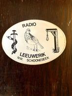 sticker Radio Leeuwerik Nw. Schoonebeek, Nieuw, Film, Tv of Omroep, Ophalen of Verzenden