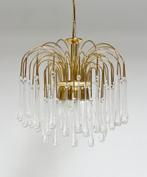 XL waterval kroonluchter van Muranoglas, 1970's, Gebruikt, Vintage, Ophalen of Verzenden, X
