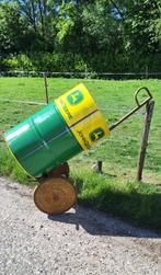 Antieke steekwagen, trek kar, trolley voor bv olie/wijnvat., Antiek en Kunst, Ophalen