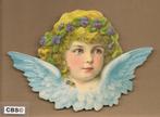 Engel met bloemhaarband blauw poezieplaatjes 5046, Verzenden