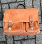 Vintage leren schooltas/ akte tas orginal ruitertassen, Sieraden, Tassen en Uiterlijk, Tassen | Schooltassen, Gebruikt, Bruin