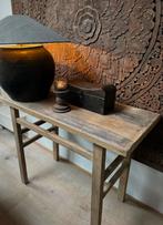 Chinese sidetable wandtafel elmwood oosters sober sleets, Antiek en Kunst, Ophalen