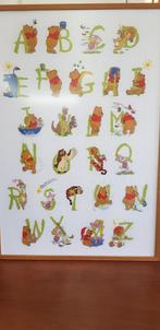 Geborduurd schilderij poeh beer ABC, Ophalen of Verzenden, Zo goed als nieuw, Overige typen