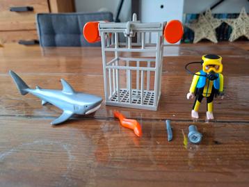 Playmobil 4500 Haai met duiker en duikerskooi.  beschikbaar voor biedingen
