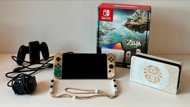 Nintendo Switch Oled - Zelda Tears of the Kingdom edition, Spelcomputers en Games, Spelcomputers | Nintendo Switch, Zo goed als nieuw