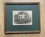 Ingekleurde Engelse gravure Weigh-House London, Antiek en Kunst, Ophalen of Verzenden