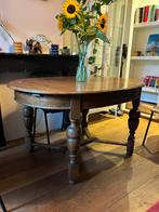 houten vintage antiek ovale eettafel, Huis en Inrichting, Tafels | Eettafels, Ophalen, Gebruikt