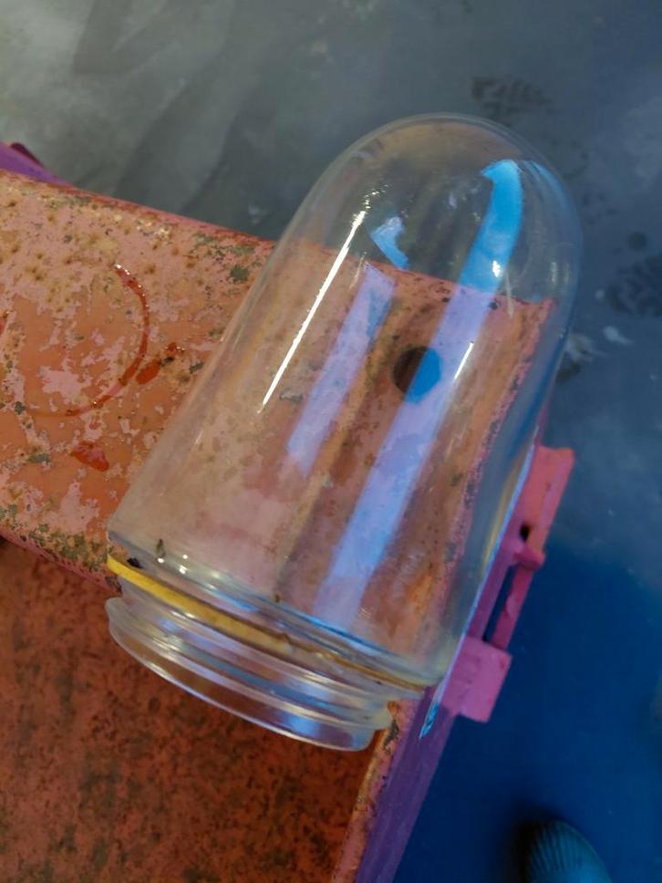 5x Glazen Bol voor Nostalgische Stallamp, Doe-het-zelf en Verbouw, Bouwverlichting, Gebruikt, Lamp, Minder dan 50 watt, Ophalen