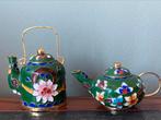 Miniatuur thee- en koffiepotje cloisonne, Ophalen of Verzenden