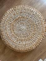 Rieten Poef / Voetenbankje, Huis en Inrichting, Ophalen, Minder dan 50 cm, Rond, Riet of Rotan