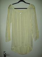Casual pastel gele tuniek blouse van G. Ricceri maat L XL, Verzenden, Geel, Maat 46/48 (XL) of groter, Zo goed als nieuw