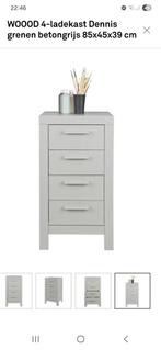 WOOOD Dennis Ladekast - Betongrijs, Minder dan 50 cm, Nieuw, Ophalen of Verzenden, Met lade(s)