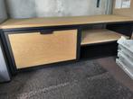 TV meubel staal en eiken, Minder dan 100 cm, 25 tot 50 cm, 100 tot 150 cm, Eikenhout