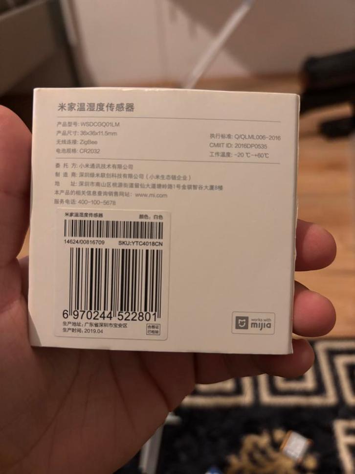 Xiaomi Mijia Temperatuur- en Vochtigheidssensor, Huis en Inrichting, Woonaccessoires | Thermometers, Nieuw, Binnenthermometer