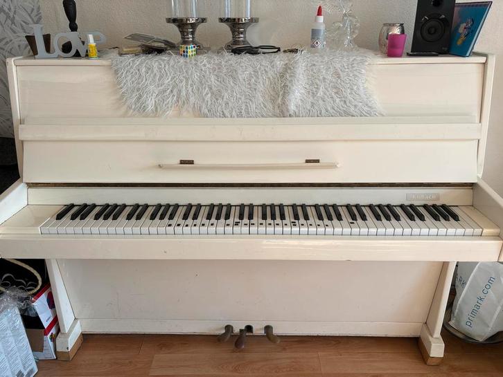Witte Piano - Ideaal voor beginners!, Muziek en Instrumenten, Piano's, Gebruikt, Piano, Wit, Ophalen of Verzenden