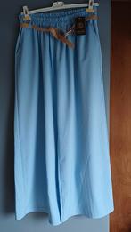 Nieuwe palazzo broek met riem maat 48 lichtblauw, Made in Italy, Blauw, Maat 46/48 (XL) of groter, Nieuw