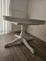 Uitschuifbare Eettafel met 2 stoelen (Ikea), Huis en Inrichting, Tafels | Eettafels, Gebruikt, Overige materialen, Rond, Ophalen of Verzenden
