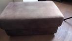 Hocker taupe, Ophalen, Leer, 75 tot 100 cm, Zo goed als nieuw