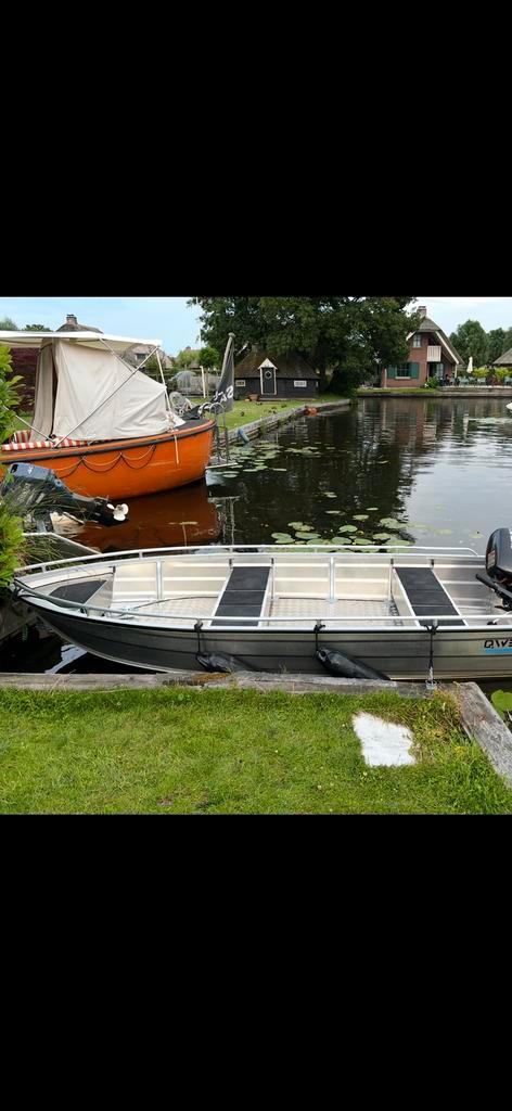 Mooie nette aluminium motorboot, Watersport en Boten, Motorboten en Motorjachten, Zo goed als nieuw, Aluminium, Tot 6 meter, Benzine