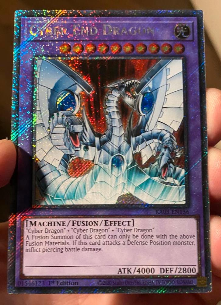 Yu-Gi-Oh! Cyber End Dragon RA03 1st Editiom M/NM !, Hobby en Vrije tijd, Verzamelkaartspellen | Yu-gi-Oh!, Zo goed als nieuw, Losse kaart
