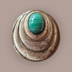 Vintage broche/hanger van Sarah Coventry met groene steen, Ophalen of Verzenden, Overige materialen, Broche