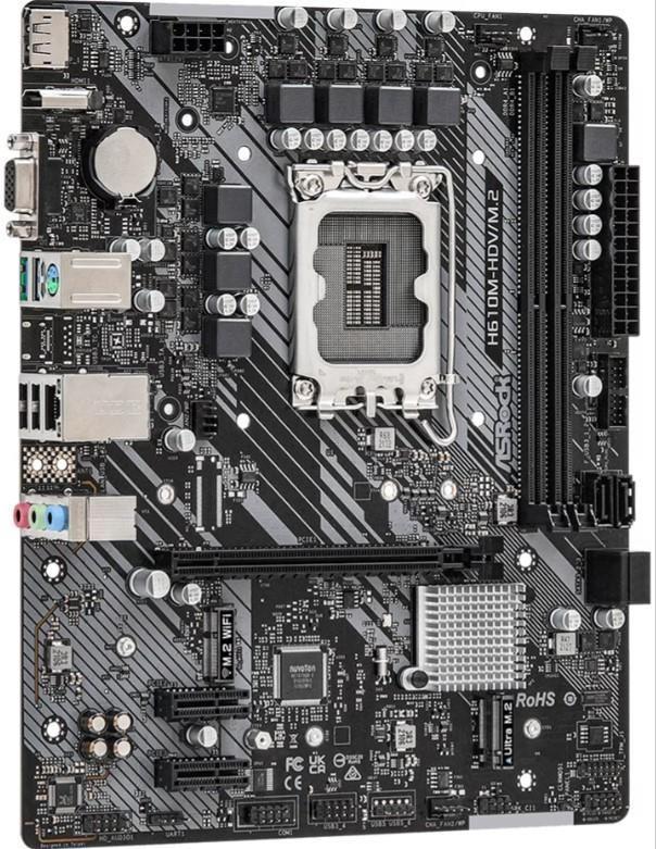 ASRock H610M-HDV/M.2 Socket 1700, Computers en Software, Moederborden, Gebruikt, Intel, DDR4, Ophalen of Verzenden