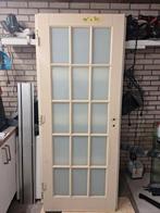 Massieve deuren met glas, jaren 60, Doe-het-zelf en Verbouw, Deuren en Horren, Ophalen, Gebruikt, Binnendeur, 200 tot 215 cm