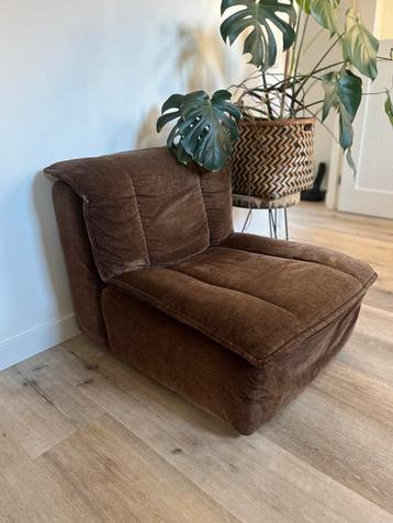 Vintage Bruin Bankje/Stoeltje - Trendkleur! beschikbaar voor biedingen