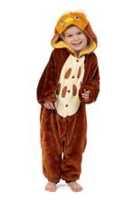 Bruine Uil onesie 152-158 Pak Kostuum Vogel Geel *defect, Kinderen en Baby's, Carnavalskleding en Verkleedspullen, Ophalen of Verzenden
