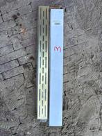 Douchegoot rooster 70x7 geborsteld messing - mat goud, Ophalen, Nieuw, Rvs, Douche