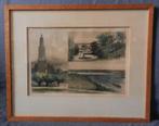 Litho De Kerk Rhenen Heimerstein De Rijn PA Schipperus 1880, Ophalen of Verzenden