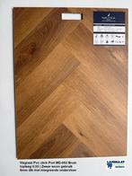 Visgraat Pvc click Port Oak 6mm met integreerde ondervloer, Bruin, 75 m² of meer, Nieuw, Ophalen of Verzenden