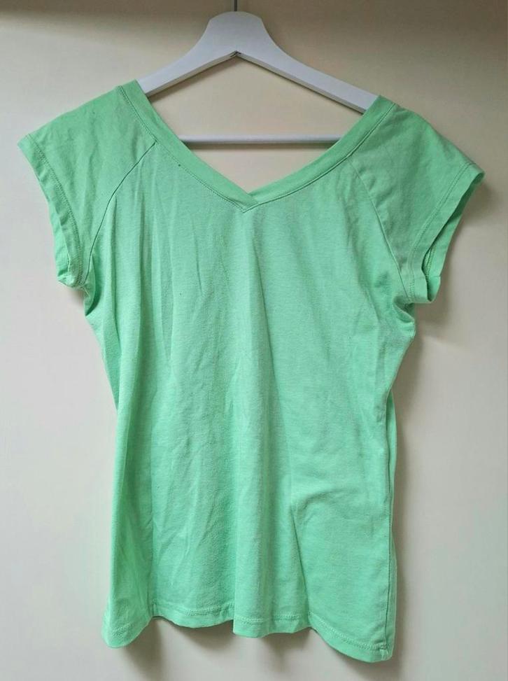 T-shirt Lien en Giel maat M, Kleding | Dames, T-shirts, Gedragen, Maat 38/40 (M), Groen, Korte mouw, Ophalen of Verzenden