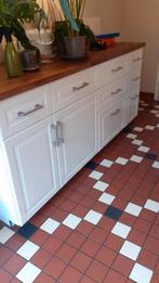 Keukenunit met 7 lades  / incl houten werkblad, Huis en Inrichting, Kasten | Dressoirs, Ophalen, 200 cm of meer, Met deur(en)