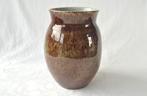 Groen bruine aardewerk Vaas – De Vier Paddenstoelen, 1930’s, Ophalen of Verzenden