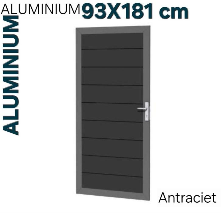 SCHUTTINGDEUREN/tuinpoorten/TUINDEUREN ALU in ALU kozijn, Tuin en Terras, Tuinpoorten, Nieuw, Looppoort, Aluminium, 200 cm of meer
