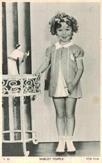 2 kaarten van Shirley Temple, Ophalen of Verzenden, 1940 tot 1960, Sterren en Beroemdheden