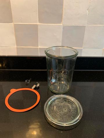 Weck Glas met Deksel, Ring en Klemmen beschikbaar voor biedingen