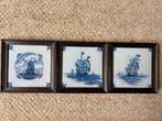 3 ingelijste tegels, Antiek en Kunst, Antiek | Wandborden en Tegels, Ophalen