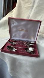 6 verzilverde apostel lepeltjes H.Samuel Britain roze etui, Ophalen of Verzenden, Zilver